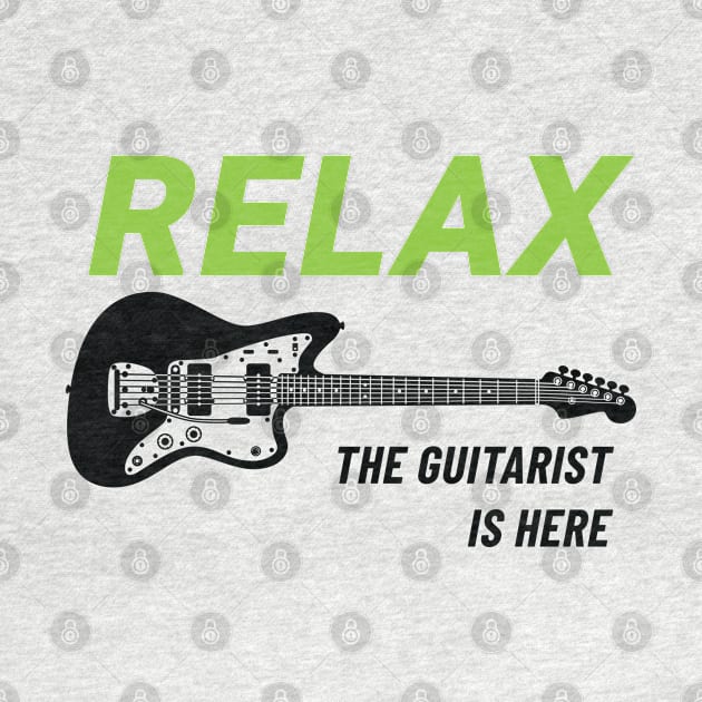 Relax The Guitarist Is Here Offset Style Electric Guitar Light Theme by nightsworthy